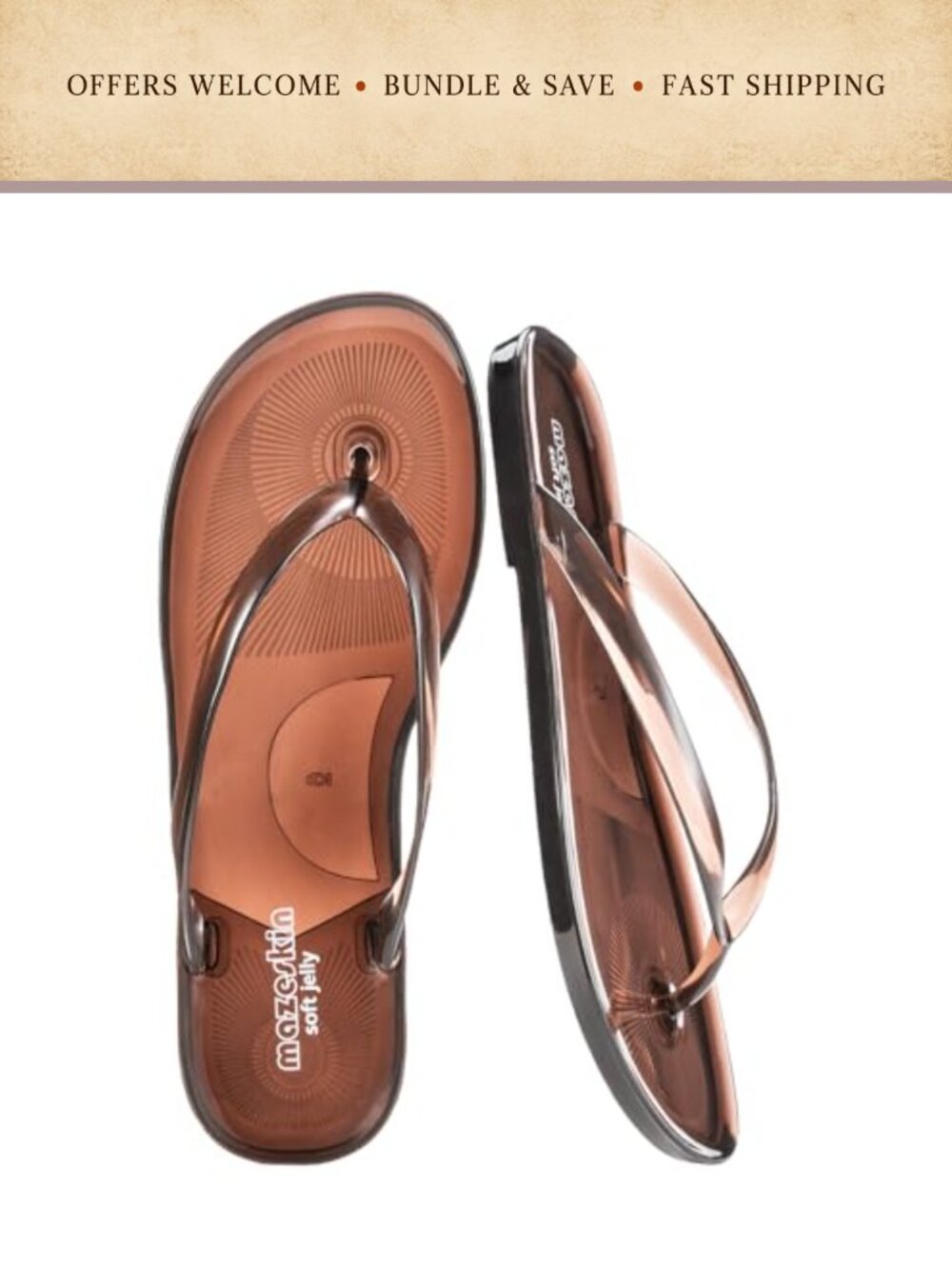Womens Jelly Flip Flops Soft Flexible Thong Sandals Waterproof Non-Slip
